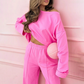 🔥Gratis verzending🔥  Modieuze en minimalistische ronde nek Top en breedbeenbroek 2-delige set