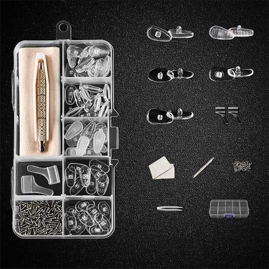 🥳 ¡GRAN OFERTA 2026! ¡+50.000 VENDIDAS! 🛠️ Kit de reparación de almohadillas nasales para gafas – 50% DESCUENTO | Cambia piezas desgastadas en casa sin coste óptico | Fácil, rápido y económico