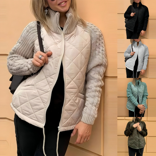 ⏳Beperkte tijd 49% korting💥Gebreide patchwork pufferjas voor dames
