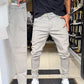 👖 Pantalones casuales de color sólido y corte ajustado para hombre – estilo limpio, versátil y moderno | Ideal para el día a día