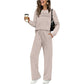 🔥2025 Hot Sale🔥Set van een top met ronde hals en een broek met trekkoord voor dames