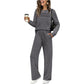 🔥2025 Hot Sale🔥Set van een top met ronde hals en een broek met trekkoord voor dames