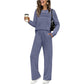🔥2025 Hot Sale🔥Set van een top met ronde hals en een broek met trekkoord voor dames
