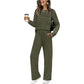 🔥2025 Hot Sale🔥Set van een top met ronde hals en een broek met trekkoord voor dames
