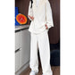 🔥2025 Hot Sale 50% korting🔥False tweedelig V-hals shirt & broek set