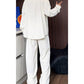 🔥2025 Hot Sale 50% korting🔥False tweedelig V-hals shirt & broek set