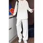 🔥2025 Hot Sale 50% korting🔥False tweedelig V-hals shirt & broek set