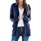 🔥Dames herfst casual langemouwen open vest met knopen en kabelpatroon (bij aankoop van 2 stuks gratis verzending)
