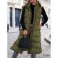 ❄️ Dames Lange Donsvest – Afneembare Kap, Rits & Knopen – Warme Elegantie Voor Ieder Seizoen!