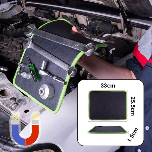 Krachtige magnetische gereedschapsmat 🚗 – Houdt gereedschap stevig op oneffen oppervlakken, gemakkelijk schoon te maken voor mechanische werkplekken