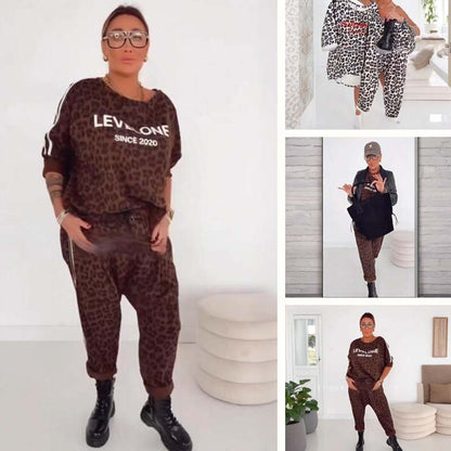 ✨ 2025 Hot Sale✨  Trendy Dames Set – Comfort & Stijl met Luipaardprint