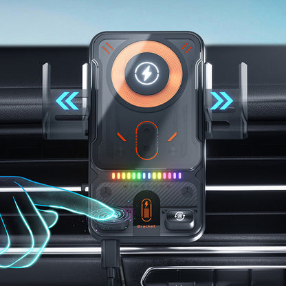 ✨ Beperkte voorraad beschikbaar, mis het niet!🙌Slimme 2-in-1 telefoonhouder voor in de auto met draaifunctie en draadloze oplader