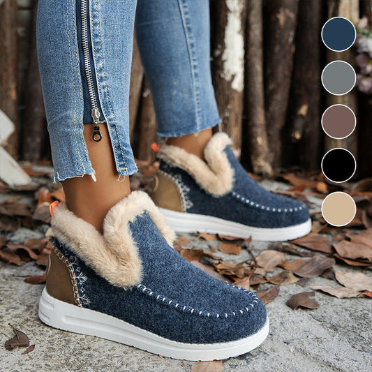 👢 50% KORTING! ❄️ Fleecegevoerde sneeuwlaarzen voor dames - Antislipzool en warme isolatie voor vriesweer 🧊📦