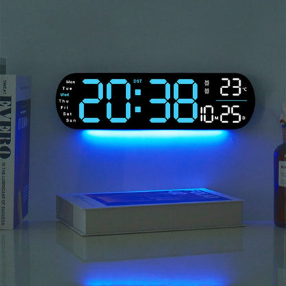 🕒 NU 50% KORTING! ✨ LED digitale wandklok - Datum/Temperatuur/Alarmweergave, 7 kleuropties, Moderne woning/kantoorinrichting 🌙📦