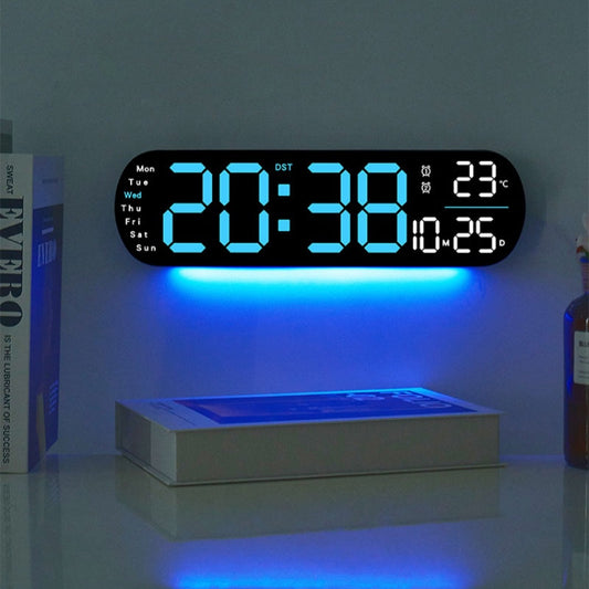 🕒 NU 50% KORTING! ✨ LED digitale wandklok - Datum/Temperatuur/Alarmweergave, 7 kleuropties, Moderne woning/kantoorinrichting 🌙📦