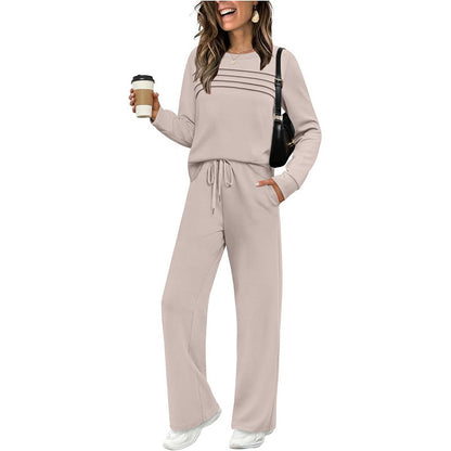 👚 Conjunto de top cuello redondo y pantalón con cordón para mujer | Cómodo, versátil y perfecto para el día a día | ¡Envío gratis a todo Chile!