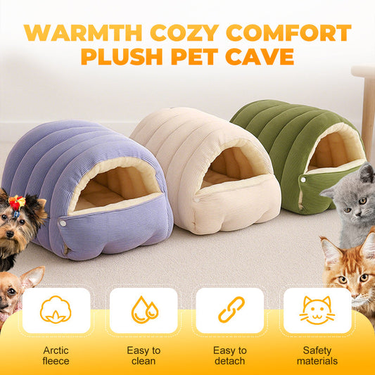 🔥Tijdelijk aanbod - Warm, gezellig en comfortabel pluchen huisdierenhol
