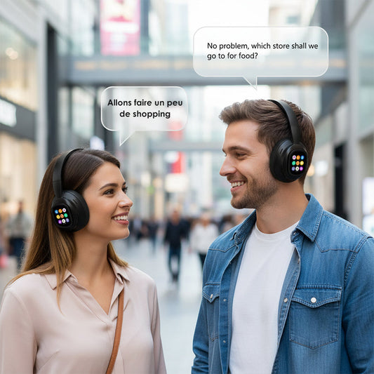 🎧 NU 50% KORTING! ✨ AI Bluetooth-hoofdtelefoon - Smart LCD-scherm en spraakassistent met eersteklas geluidskwaliteit voor muziek en gesprekken 📱✨