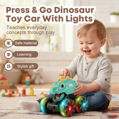 🦖2025 Hot Sale --50% Korting🚙Press & Go Dinosaurus Speelgoedauto met Lichtjes🎁