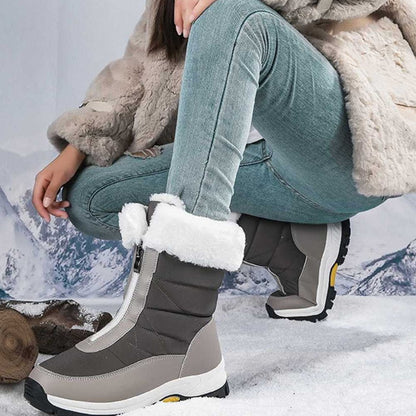 🔥 50% KORTING ! ✨ Antislip Winterlaarzen voor Dames - Warme Binnenvoering, Gemakkelijk Ritsontwerp, Geschikt voor Sneeuw en IJs ❄️👢