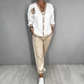 🔥Limited-time offer-Women’s Casual V-Neck Top & High Waist Pants 2-Piece Set