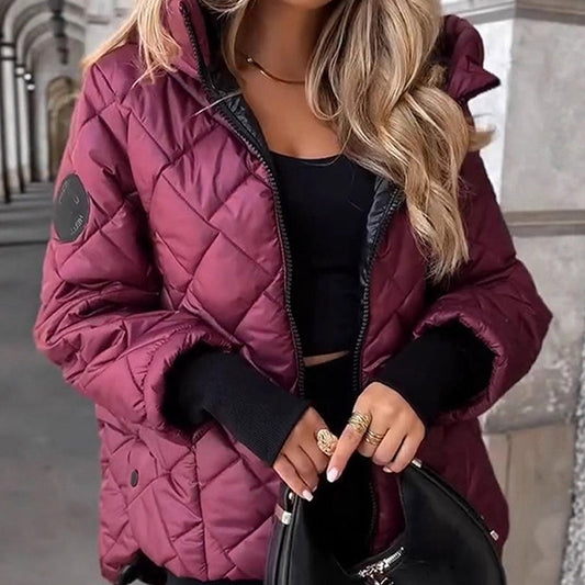 💜ÚLTIMO DÍA DE PROMOCIÓN - 50 % DE DESCUENTO💜Chaqueta informal con capucha de algodón para mujer