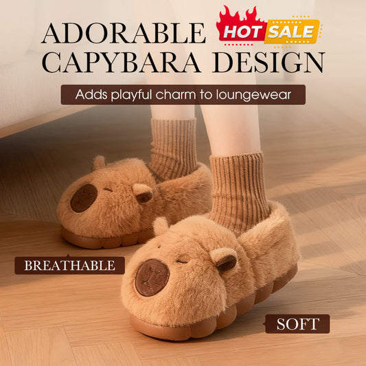 🐾 60% korting – Capybara antislippantoffels: zachte voering, EVA-zool en winterse warmte! 🧸