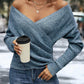 “Camiseta de punto para mujer con cuello en V ✨ Elegante y cómoda 🚚 Envío Gratis”