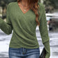 “Camiseta de punto para mujer con cuello en V ✨ Elegante y cómoda 🚚 Envío Gratis”