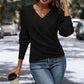 “Camiseta de punto para mujer con cuello en V ✨ Elegante y cómoda 🚚 Envío Gratis”