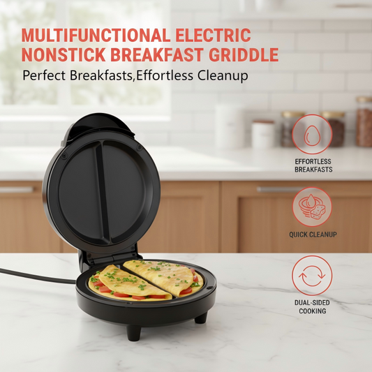 Plancha🥞✨ de desayuno antiadherente eléctrica multifuncional