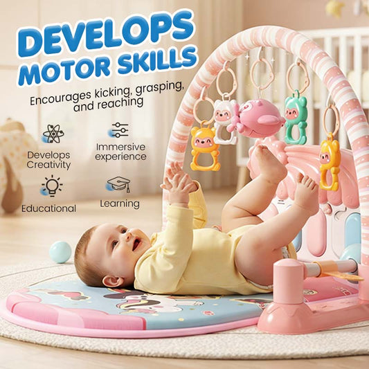 Aanbieding: 50% korting! 🎁 3-in-1 muzikale speelmat voor baby's met pianomotief