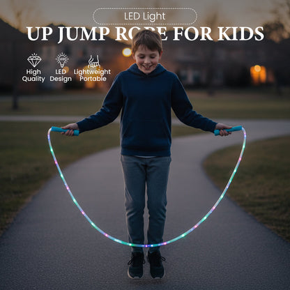 ✨LED-verlicht Springtouw voor Kinderen – Dynamische Lichtshow + Verstelbare Lengte: Actief Spel Zelfs in Het Donker!