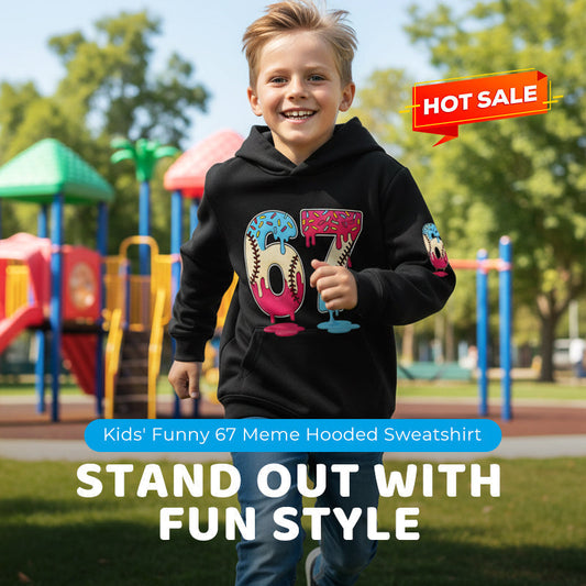 ✨🧒😂 Sudadera con Capucha Meme 67 para Niño – Divertida, Cómoda y Colorida 💖 Perfecta para Jugar y Sonreír | 🌟 Estilo Casual y Moderno | ⚡ Suave y Cálida