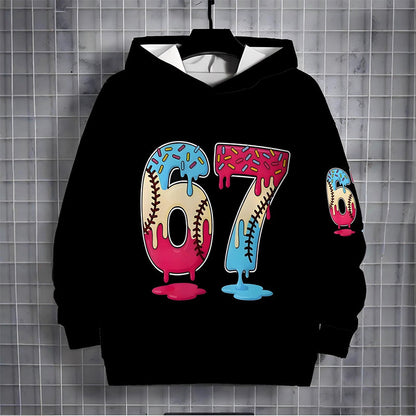✨🧒😂 Sudadera con Capucha Meme 67 para Niño – Divertida, Cómoda y Colorida 💖 Perfecta para Jugar y Sonreír | 🌟 Estilo Casual y Moderno | ⚡ Suave y Cálida