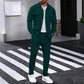 👕👖 Conjunto de Chaqueta y Pantalones para Hombre – Tejido Transpirable Tipo Waffle, Corte Relajado y Estilo Casual Cómodo ✨🔥
