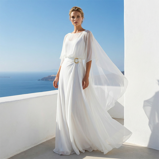 Top met Cape-mouwen & Wikkelbroek – Speels & Stijlvol🥻Zwierige mouwen, flatterende pasvorm – Jouw nieuwe set voor zorgeloze dagen