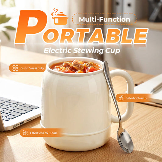 💖 ¡50% OFF AHORA! 🍲 Taza eléctrica portátil multifunción para cocción lenta – cocina sopas, guisos y más donde quieras | Práctica, rápida y fácil de usar