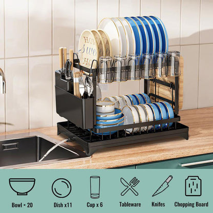 🔥50% KORTING🔥 Premium 2-Laags Afdruiprek 🍽️✨ Geef je keukenstijl een upgrade ✨