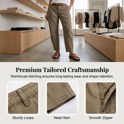 🔥 LAATSTE DAG: 50% KORTING!! 🏆 Flash Sale ⚡ Hoge taille, taps toelopende utility-broek voor dames