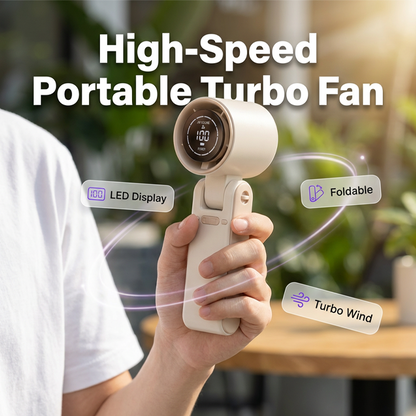 🌀 50% KORTING! 🏡Draagbare handventilator met digitaal LED-display