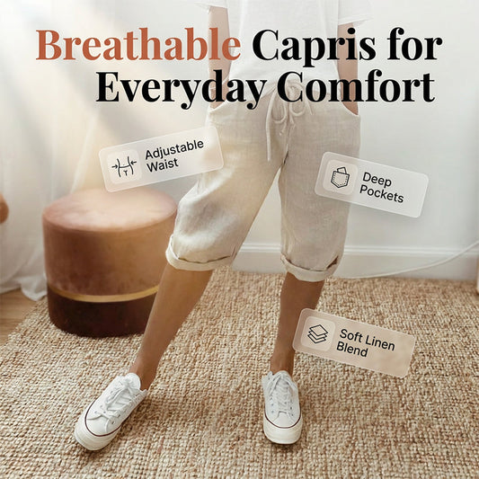 💎 50% KORTING! 💎 Casual capribroeken voor dames van katoen en linnen