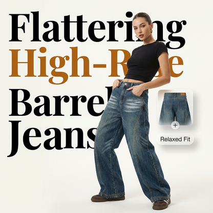 🔥2026 Hot Sale 50% Korting✨Casual damesjeans met hoge taille en wijde pijpen