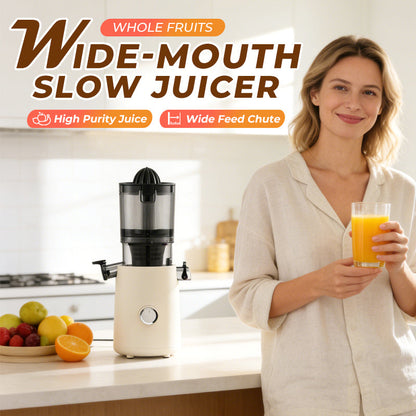 🔥Tijdelijke aanbieding: 50% korting⏰✨ Slowjuicer met brede opening voor hele vruchten