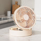 ❄️Blijf koel en stijlvol — Een 3-in-1 tafelventilator met ingebouwde make-upspiegel en ledverlichting 💖