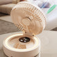 ❄️Blijf koel en stijlvol — Een 3-in-1 tafelventilator met ingebouwde make-upspiegel en ledverlichting 💖