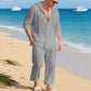 🔥2026 Hot Sale 50% Korting🔥Ademende strandoutfit van linnen voor heren