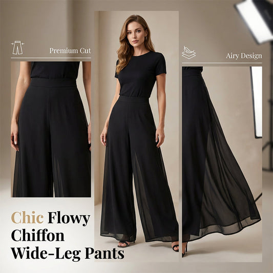 🔥50% Korting💫 Chiffon Wijdebroek | Hoog Taille & Ademend