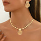 💫 ¡TIEMPO LIMITADO 50% DE DESCUENTO! ✨ Set de joyería geométrica moderna – Bañado en oro, ligero, elegante 🔶