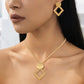 💫 ¡TIEMPO LIMITADO 50% DE DESCUENTO! ✨ Set de joyería geométrica moderna – Bañado en oro, ligero, elegante 🔶